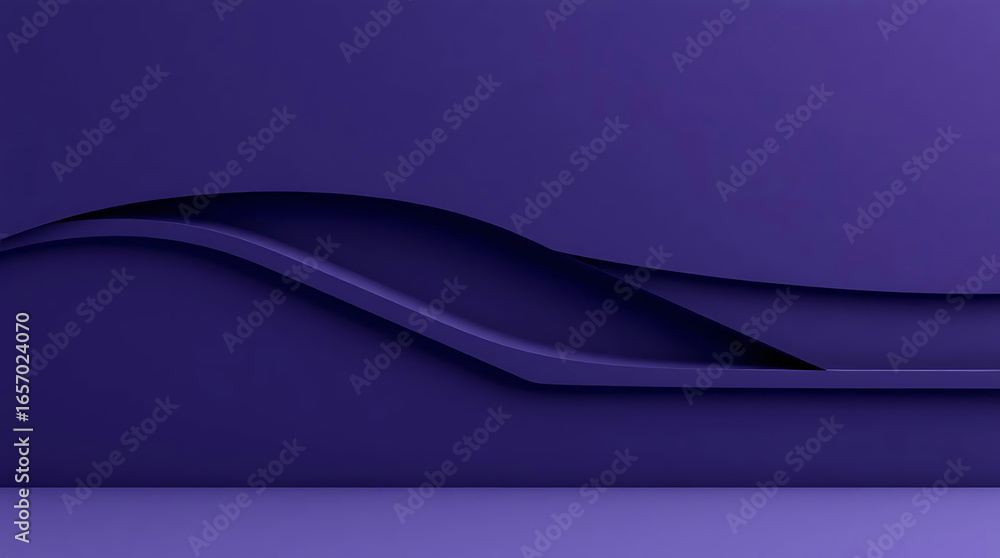 Poster abstract purple wave background with smooth curves and modern design elements, perfect for creating 