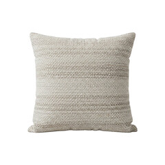 Cozy beige woven decorative throw pillow

