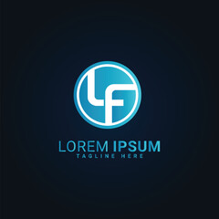 Obraz premium 03.eps l.f text vector logo design 