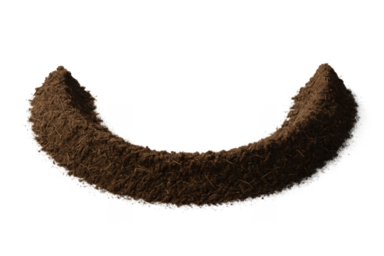 Crescent of Dirt on Transparent Background for Compositing
