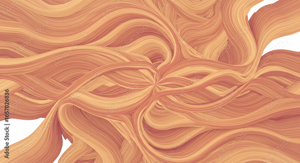 Poster abstract swirling lines of orange and yellow creating a dynamic and energetic pattern, isolated on w