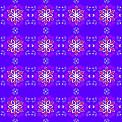 Seamless flowers patten , purple background and theme