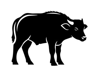 Cow Silhouette Vector on Transparent Background – Farm Animal Clipart