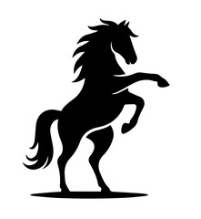 orse Silhouette Vector on Transparent Background – Stylish Animal Clipart for Logos, T-Shirts, and Creative Designs