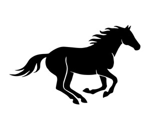 orse Silhouette Vector on Transparent Background – Stylish Animal Clipart for Logos, T-Shirts, and Creative Designs