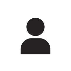 Simple Person Icon User Profile Symbol for Website and App Interface Design