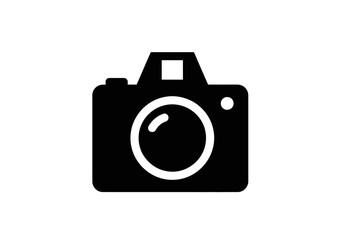 Vintage Camera Icon in Black and White for Photography and Design Projects, Camera 