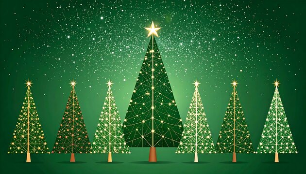 Festive Christmas Trees - Powered by Adobe