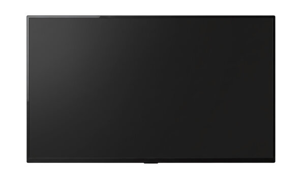 Modern widescreen tv, isolated on transparent background