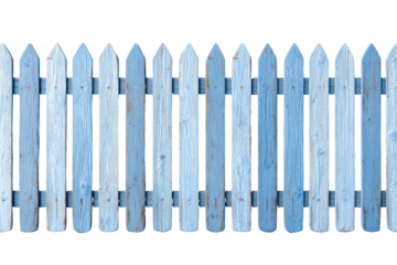 Light-blue weathered wooden fence