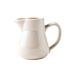 Elegant White Ceramic Pitcher for Serving Beverages and Decor