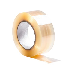 Clear Adhesive Tape Roll for Packaging and Office Use, Isolated