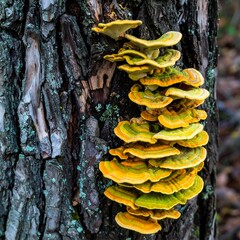 Fungi cluster on tree bark (1)