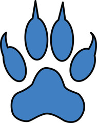 Cat or dog footprint vector design isolated on background. vector silhouette.
