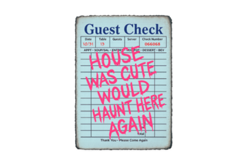 Guest Check House Was Cute Would Haunt Here Again Funny Quote Halloween Guest Check Receipt Clipart Sublimation Design