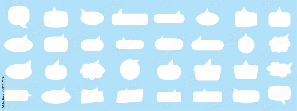 Poster speech bubbles vector set. talk bubble icon. isolated design elements for text, thought, dialogue, c