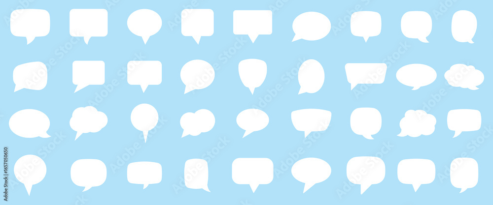Aufkleber speech bubble icon set. talk bubbles with editable stroke. cloud speech bubbles collection