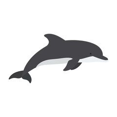 Fototapeta premium Illustration of a dolphin, showcasing its sleek body and playful nature, a symbol of marine intelligence and grace