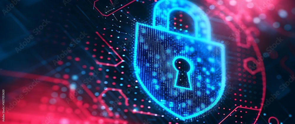 Poster cyber security data protection business privacy concept. cyber security ransomware email phishing en