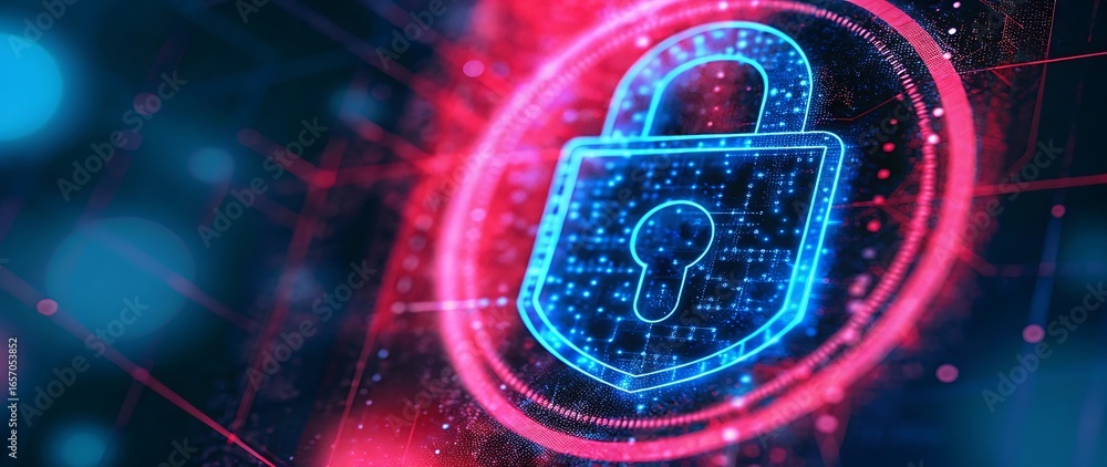 Poster cyber security data protection business privacy concept. cyber security ransomware email phishing en