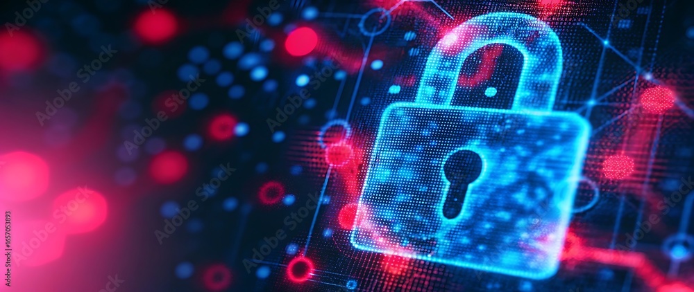 Poster cyber security data protection business privacy concept. cyber security ransomware email phishing en