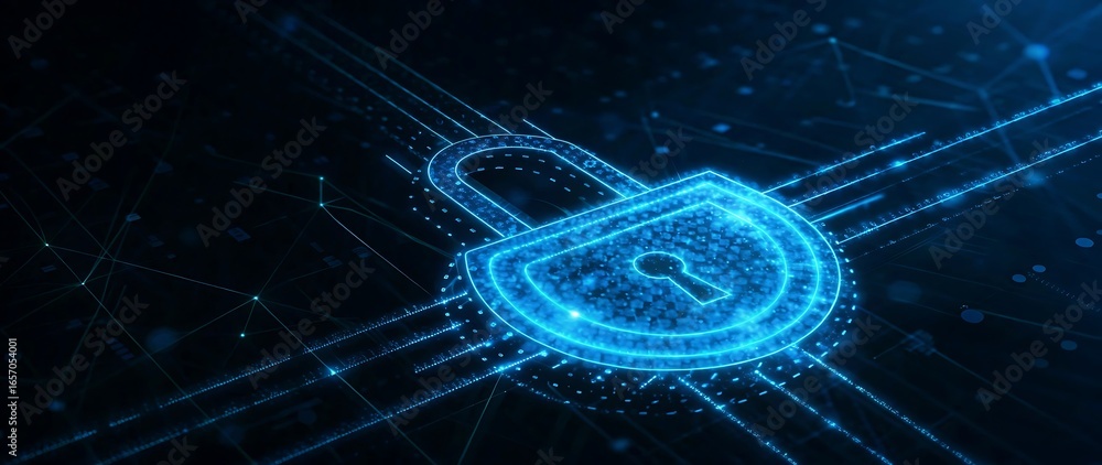 Poster cyber security data protection business privacy concept. cyber security ransomware email phishing en