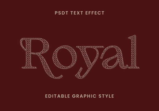 Beige Baroque Font Ornamental Vintage Text Effect