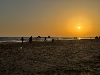 Golden horizon and calm waves in Huelva  3