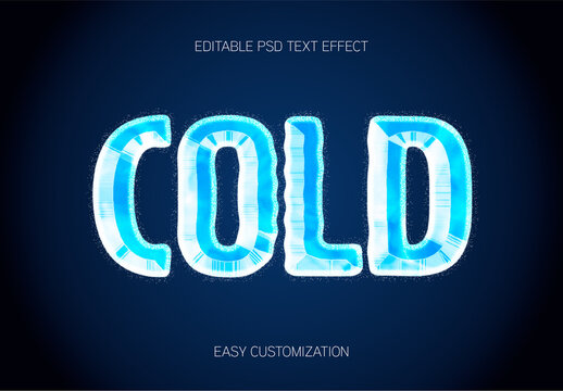 Ice Frozen Text Effect