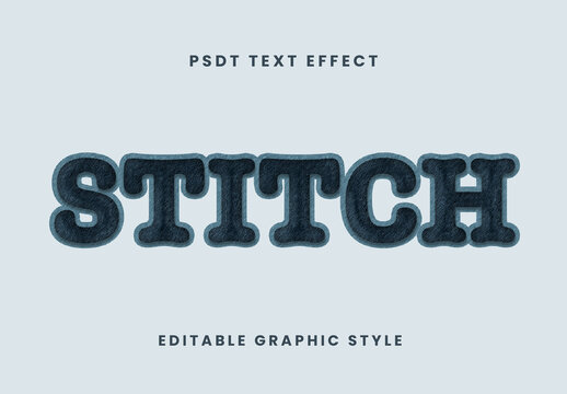 Blue Jeans Font Textured Bold Decorative Text Effect