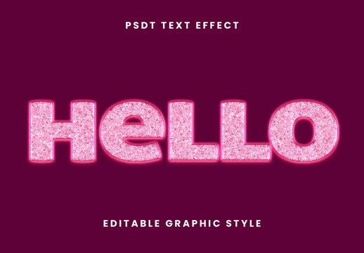 Pink Glitter Sparkle Font Glamour Luxury Text Effect