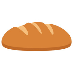 Illustration of a loaf of bread, a staple food made from baked dough