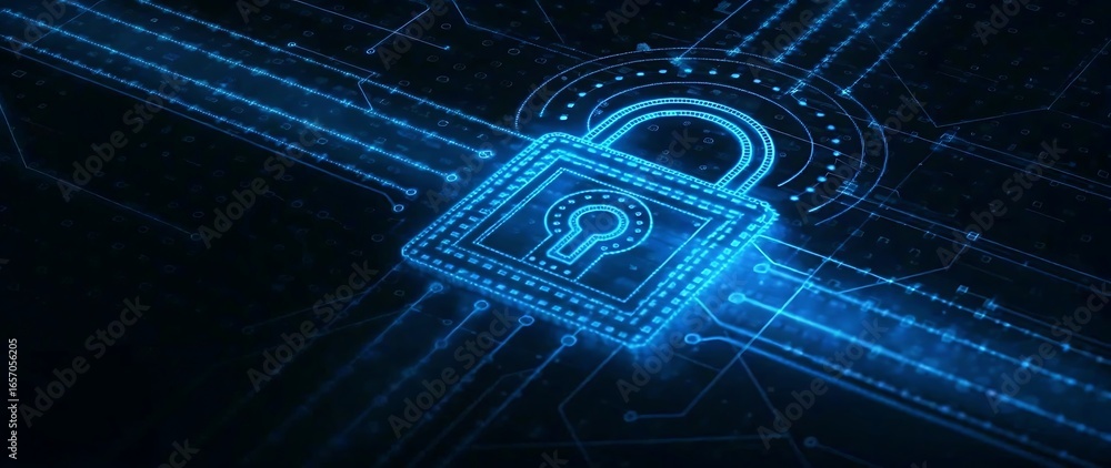 Poster cyber security data protection business privacy concept. cyber security ransomware email phishing en