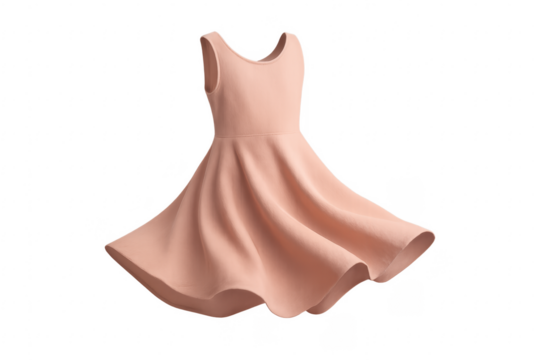 Elegant pink dress flowing on transparent background - Powered by Adobe