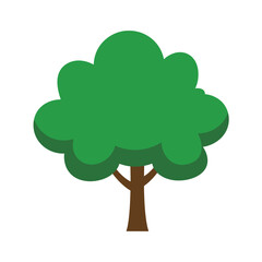 Illustration of a green tree with a rounded canopy, perfect for naturethemed designs, educational materials, or environmental projects
