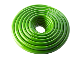 green spiral object  isolated on white background PNG,AI GENERATED