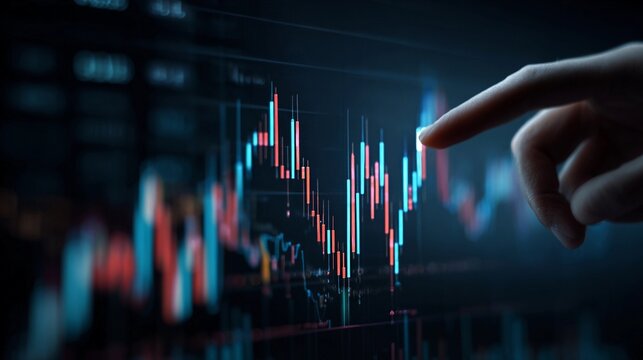 Analyzing financial data on a trading platform with a focus on stock market trends and price fluctuations in a digital environment