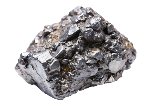  rare earth element dysprosium  isolated on white background PNG,AI GENERATED