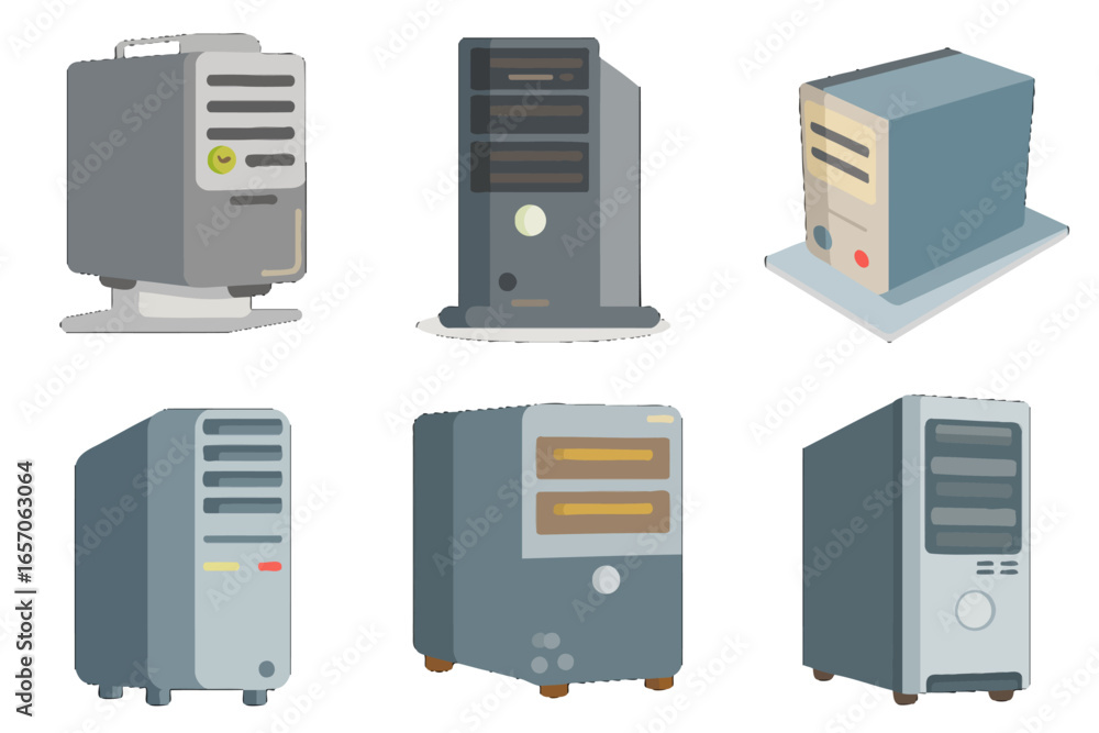 Fototapete modern server computer designs for data centers and technology businesses, offering robust solutions