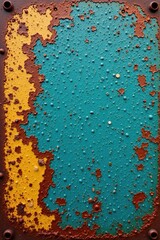 Rusting metal surface, peeling paint, grunge background, brown, grunge