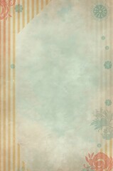 Obraz premium Vintage textured paper with ornate decorative corners. Perfect for scrapbooking, invitations, and retro design projects. 