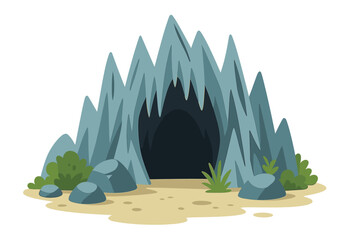 Enchanting Cave Illustration with Inspiring Quote - Creative and Inspirational Design Element