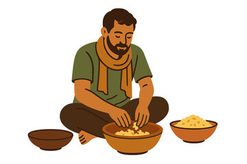 A person is preparing traditional Asian dumplings at home with dedication and skill