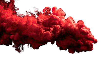 Red ink swirling in a dark background