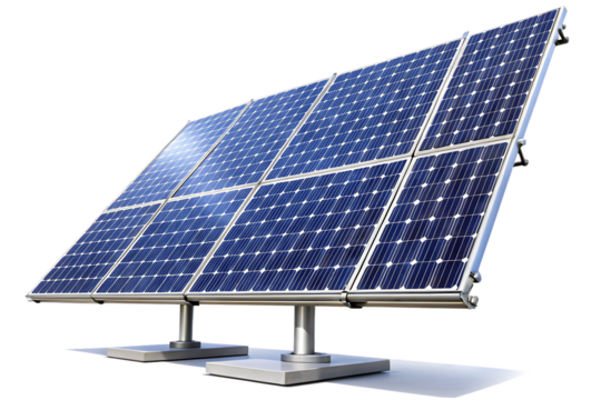  solar panel array is shown   isolated on white background PNG,AI GENERATED