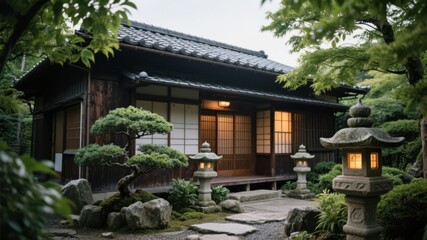 Fototapeta premium Discover peaceful zen gardens and traditional architecture in Japan's cultural heritage sites today