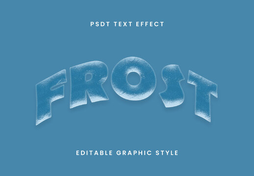 Blue And White Freeze Font Bold Frost Ice Text Effect