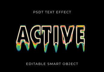 Colorful Toxic Font Neon Liquid Psychedelic Text Effect