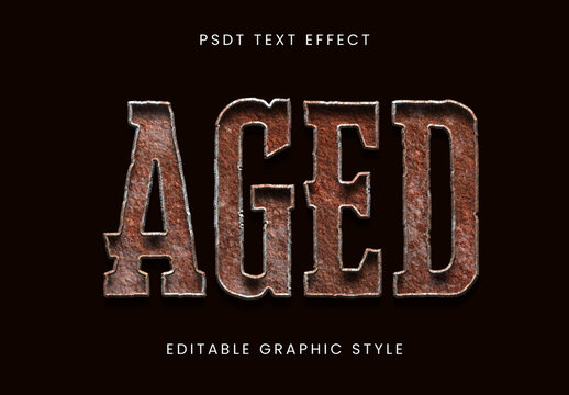 Brown Rusty Metal Font Aged Vintage Text Effect