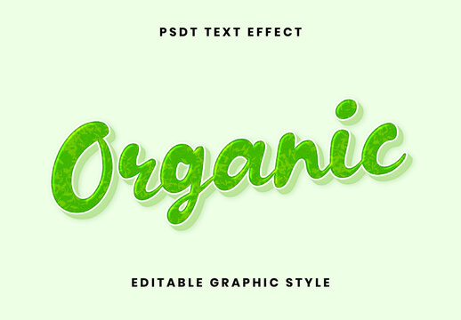 Green And White Healthy Font Nature Script Text Effect